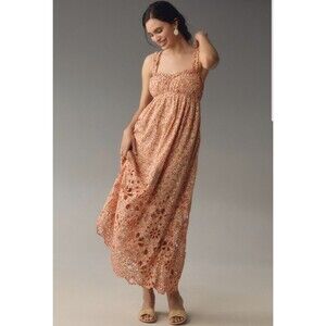 Anthropologie XL Sweetheart Babydoll Maxi Floral Dress